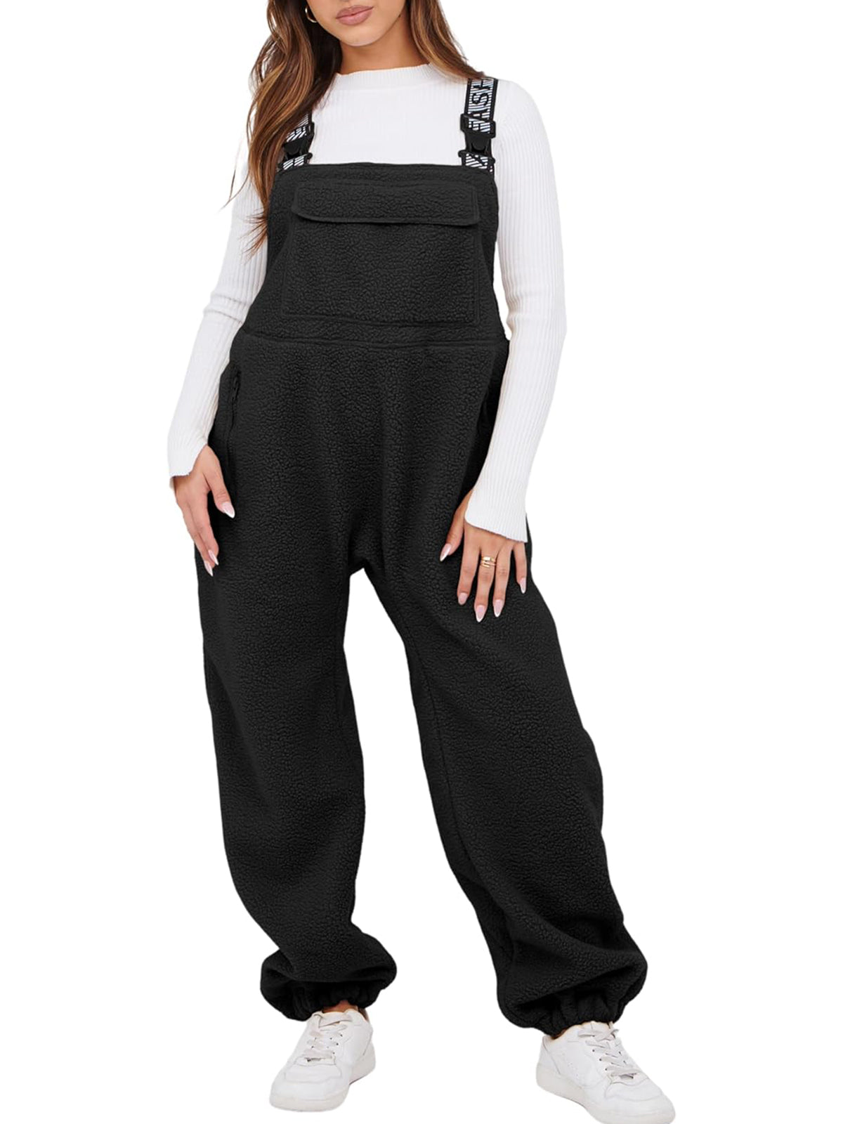 ✨Women's Fleece Warm Winter Casual Loose Jumpsuits