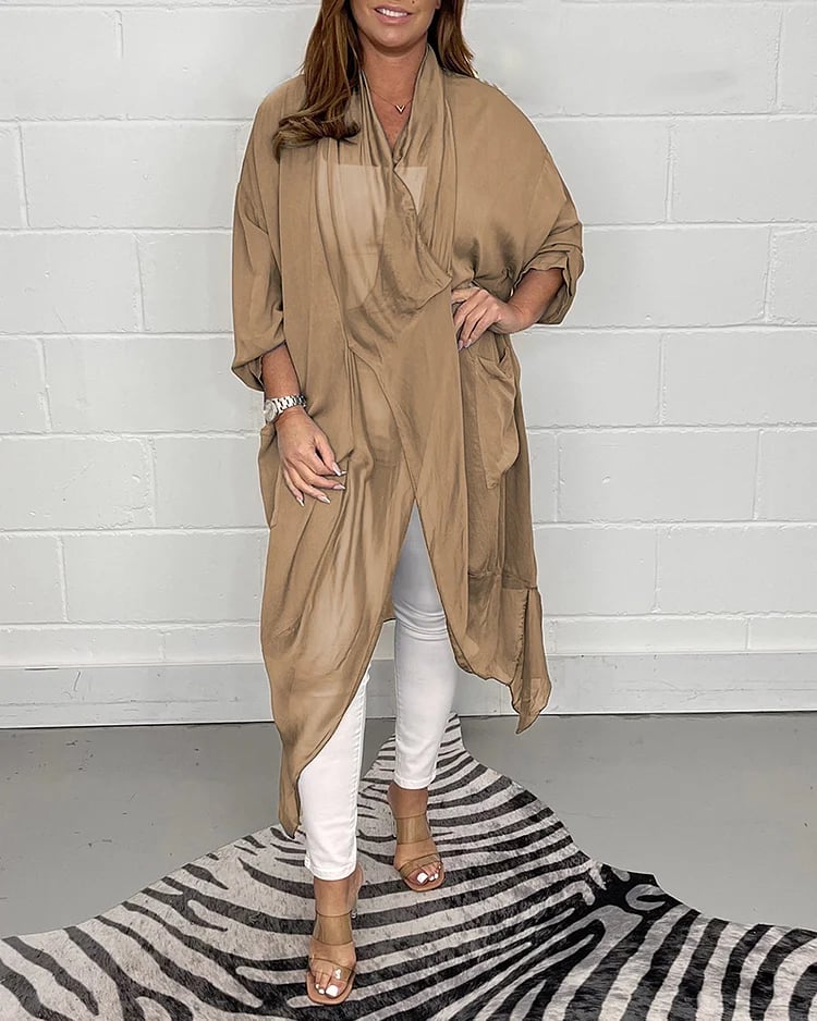 Silky Loose V-neck Top