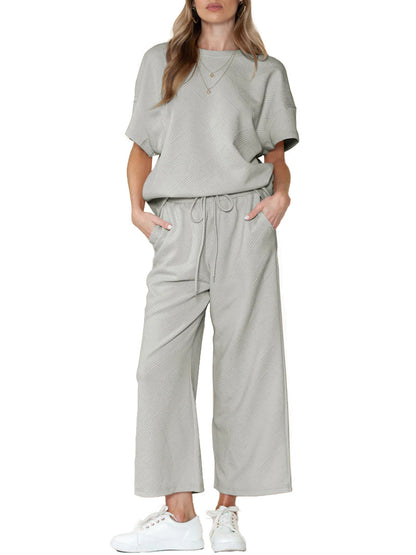 Womens Textured Luxury Lounge Set