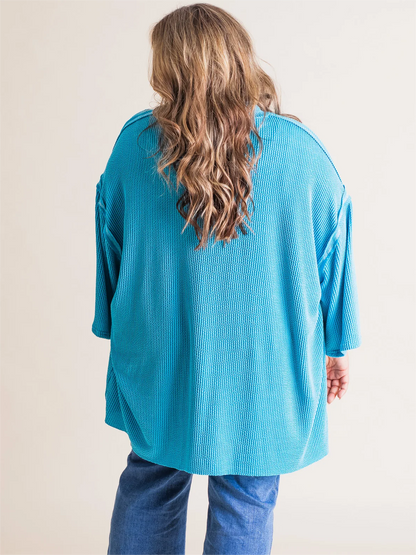 Women's Oversize High Neck Urban Ribbed Top(Buy 2 Free Shipping)