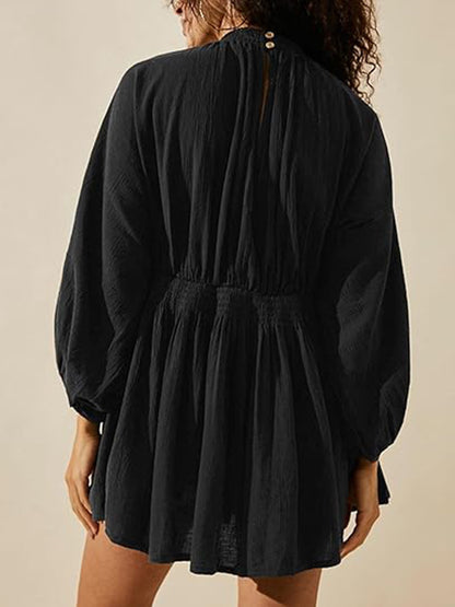 💥HOT SALE-Women's Long Sleeve V Neck Tunic Dresses (BUY 2 FREE SHIPPING)