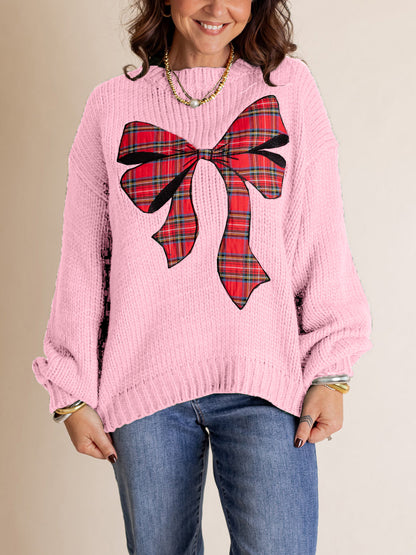 ✨Pinch Me Christmas Plaid Bow Sweater (Final Days: Big Savings!!!)