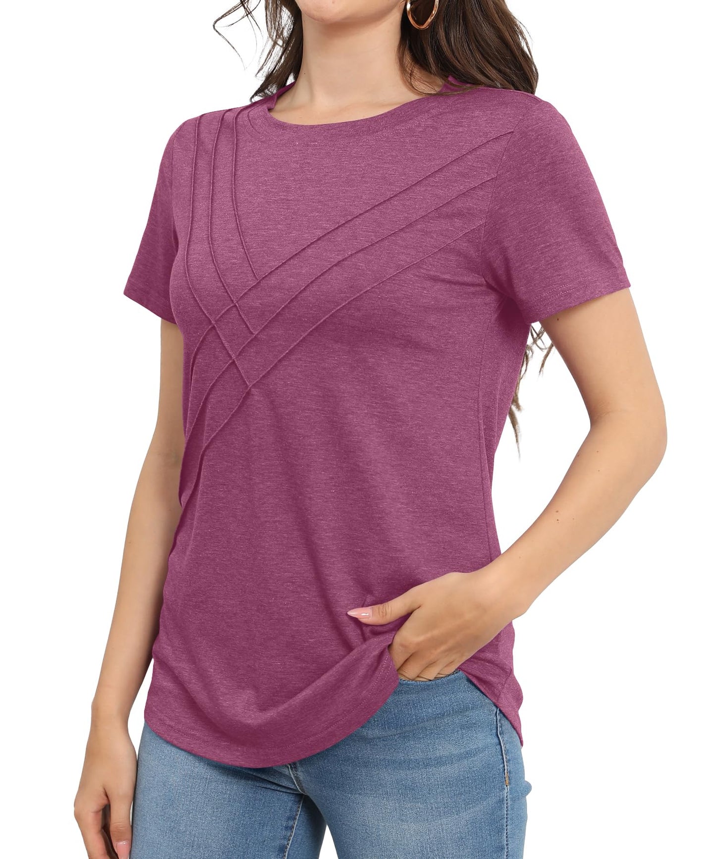 ✨Women's Pleated Short Sleeve Top