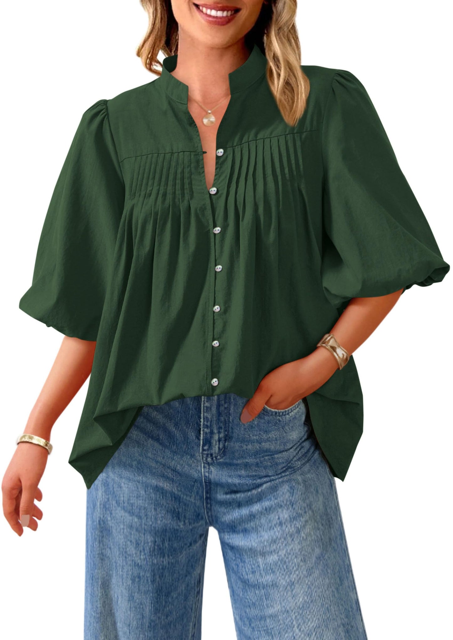 ✨Women's 2025 Summer Short Lantern Sleeve Tops