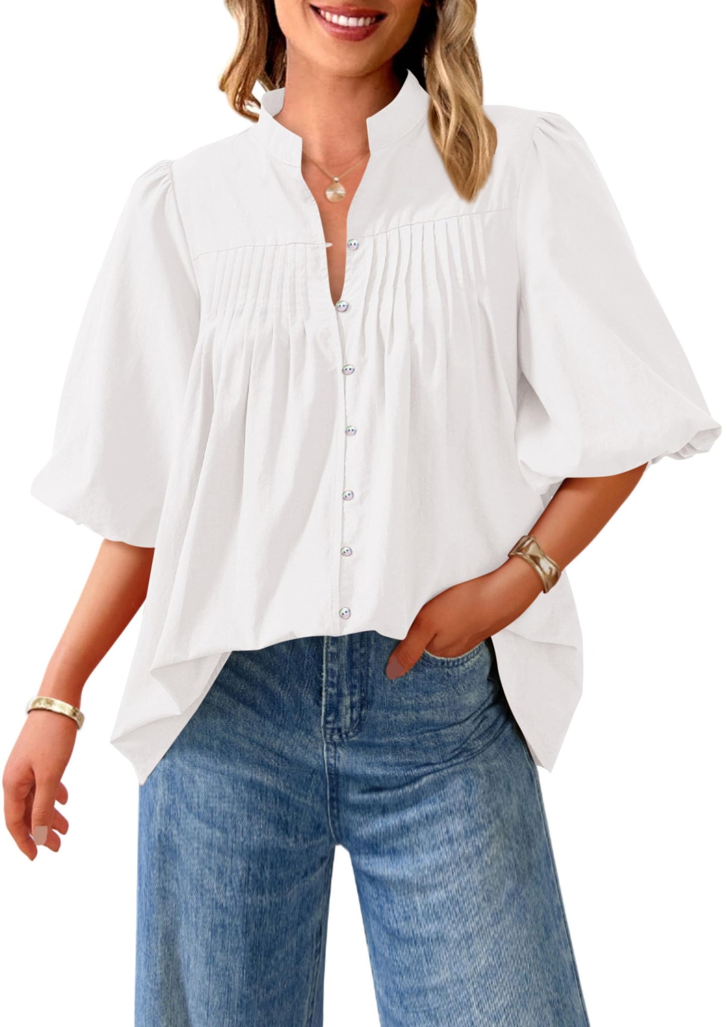 ✨Women's 2025 Summer Short Lantern Sleeve Tops
