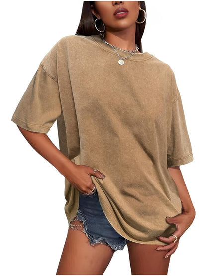 ⏰Hot Sale-Women's Vintage Baggy Grunge Wash Cotton Tees