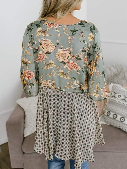 ⏰Hot Sale-Women's Floral Kimono Ruffle Sleeve Tie Cardigans Flowy Boho Loose Cover Ups