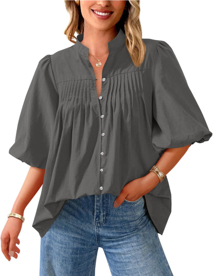 ✨Women's 2025 Summer Short Lantern Sleeve Tops