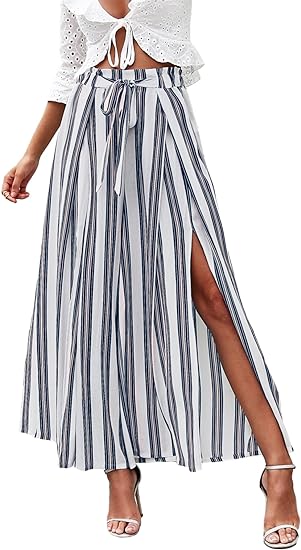 ⏰HOT SALE-Women's Striped Slit Wide Leg Pants(BUY 2 FREE SHIPPING)
