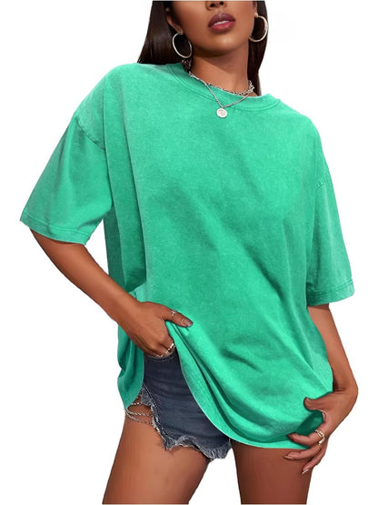 ⏰Hot Sale-Women's Vintage Baggy Grunge Wash Cotton Tees