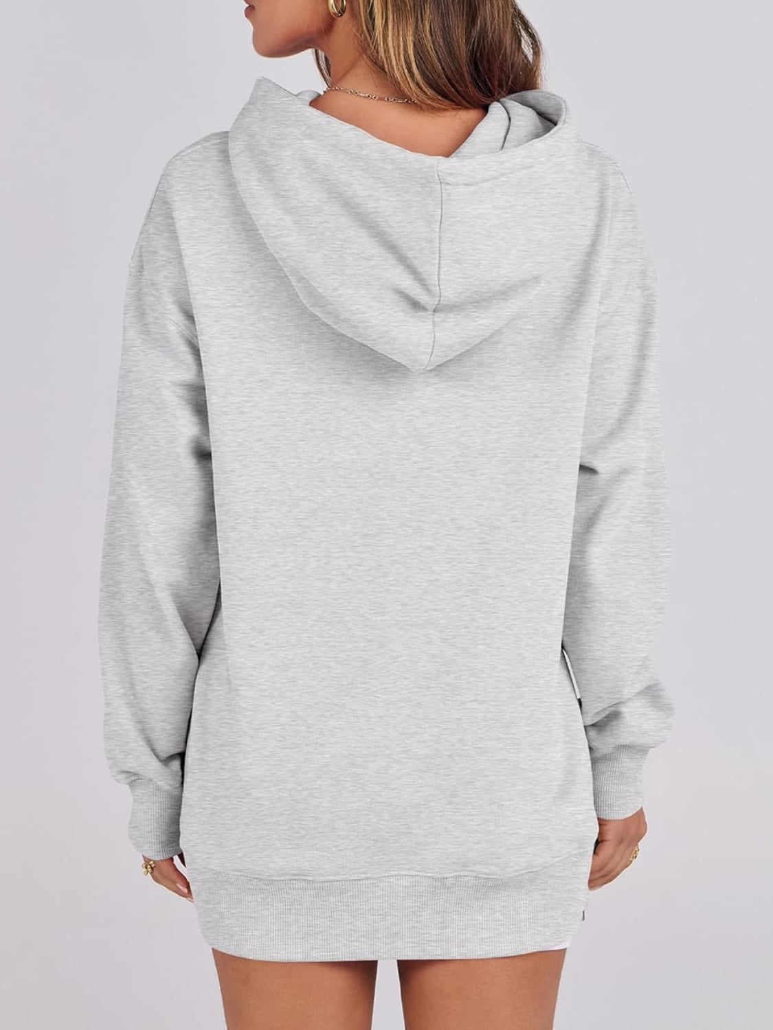 Women's Oversized Side Zip Pullover Hoodie