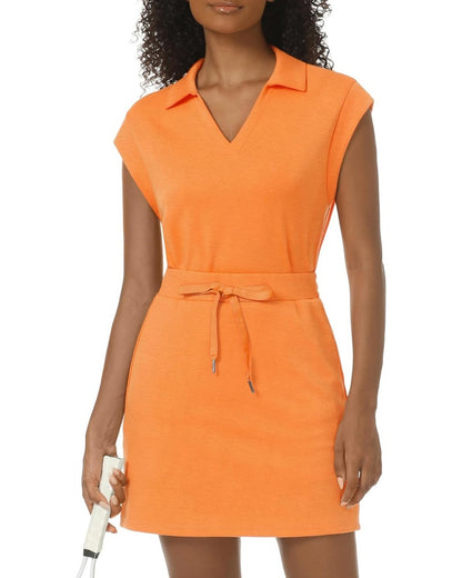 ✨Women's Casual Sports Cap Sleeve Lapel Shirt Skirt Two-Piece Set