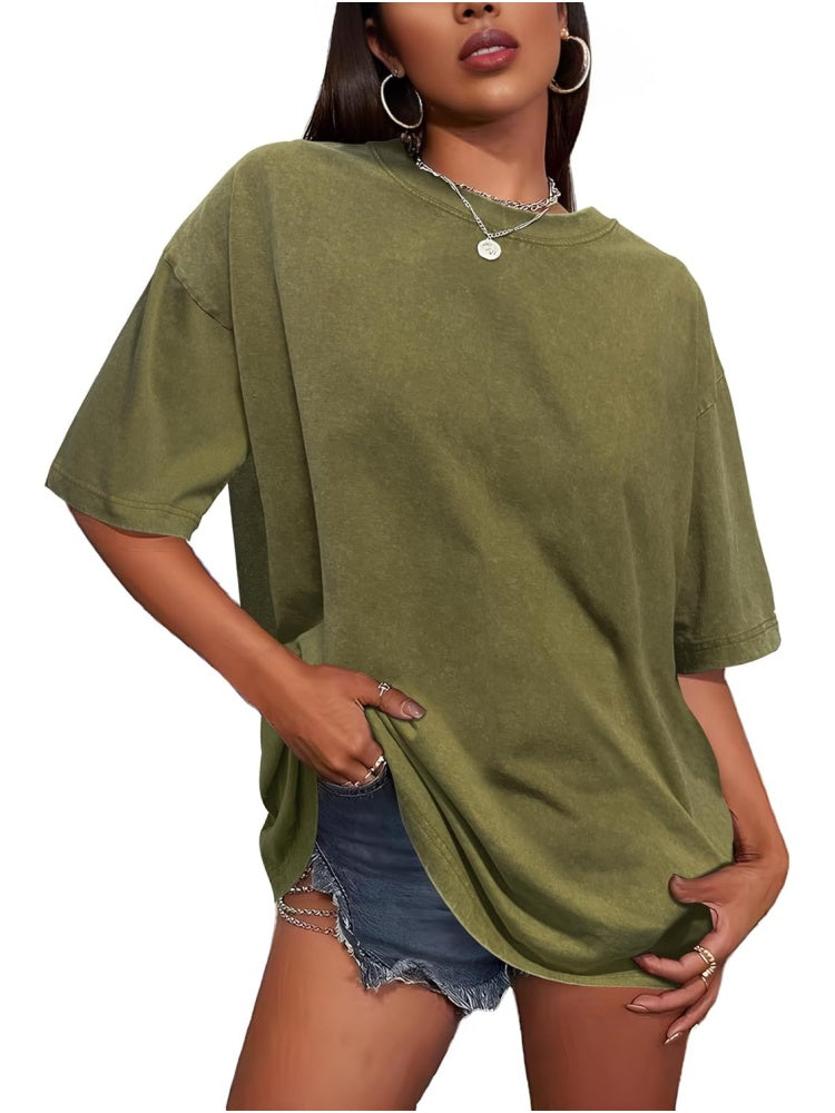 ⏰Hot Sale-Women's Vintage Baggy Grunge Wash Cotton Tees