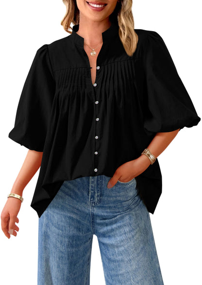 ✨Women's 2025 Summer Short Lantern Sleeve Tops
