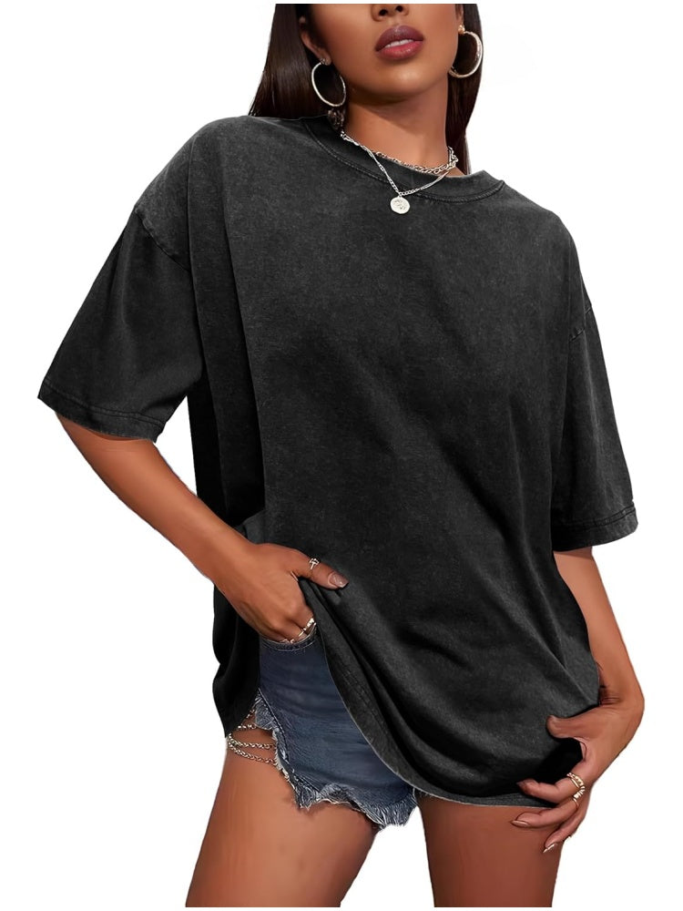 ⏰Hot Sale-Women's Vintage Baggy Grunge Wash Cotton Tees