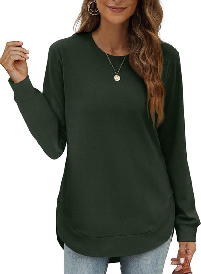 Women's Sweatshirt Crewneck Curved Hem(Buy 2 Free Shipping)