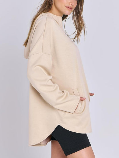 ✨Women's Oversized Quarter Zip Tunic Hoodie (Buy 2 Free Shipping)