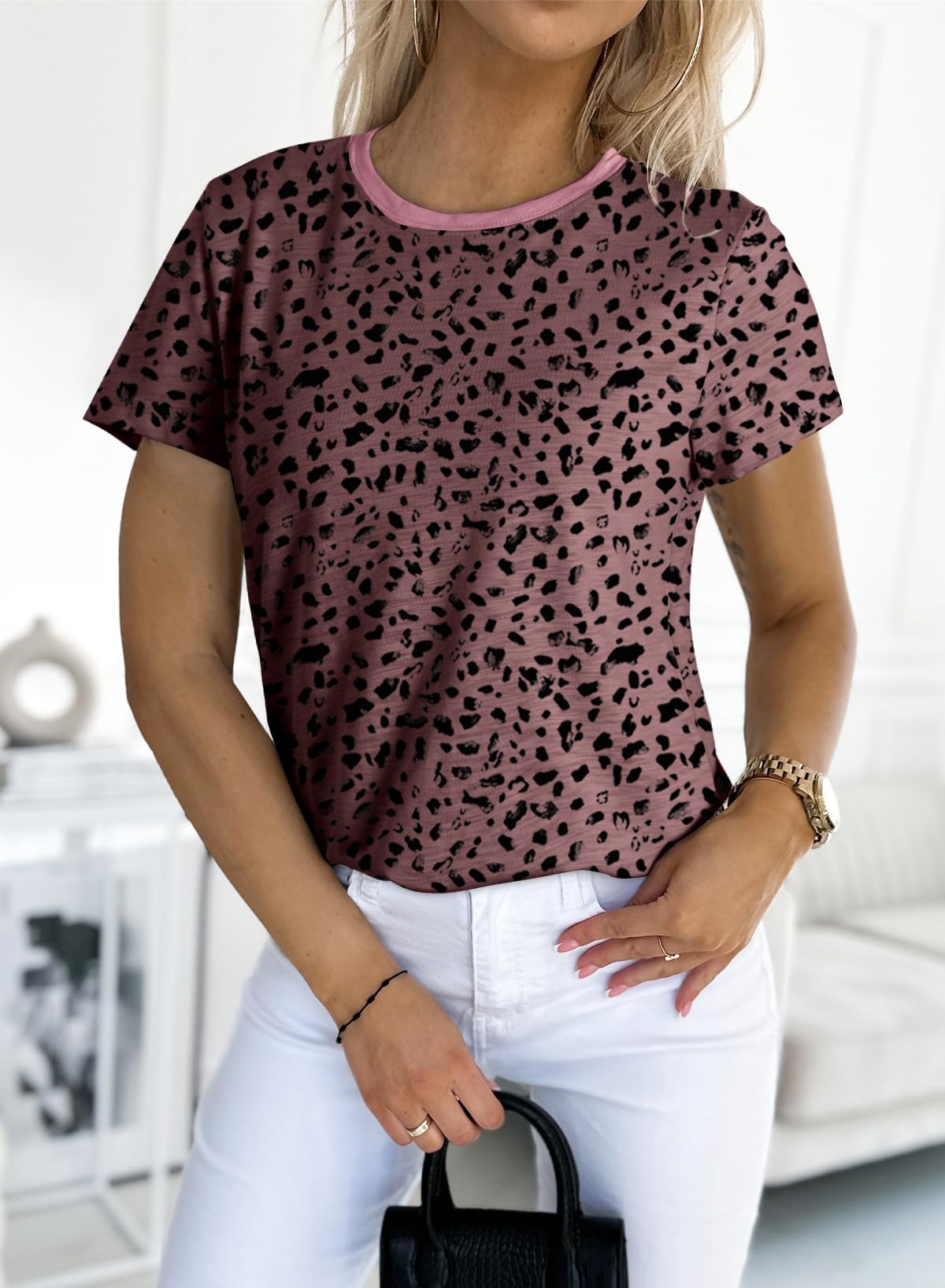 ✨Women's Polka Dot Print Short Sleeve T-Shirt