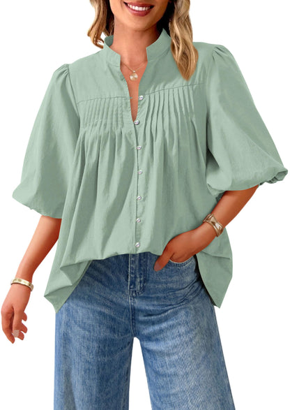✨Women's 2025 Summer Short Lantern Sleeve Tops