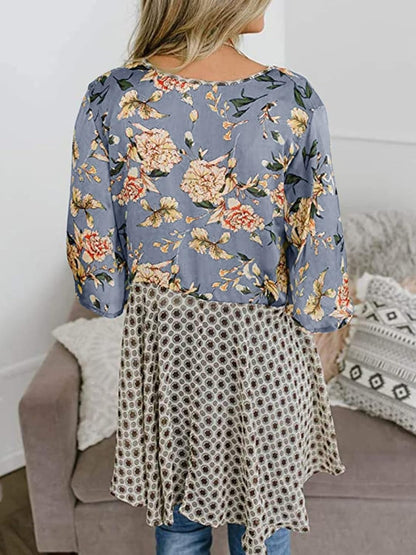 ⏰Hot Sale-Women's Floral Kimono Ruffle Sleeve Tie Cardigans Flowy Boho Loose Cover Ups