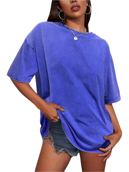 ⏰Hot Sale-Women's Vintage Baggy Grunge Wash Cotton Tees