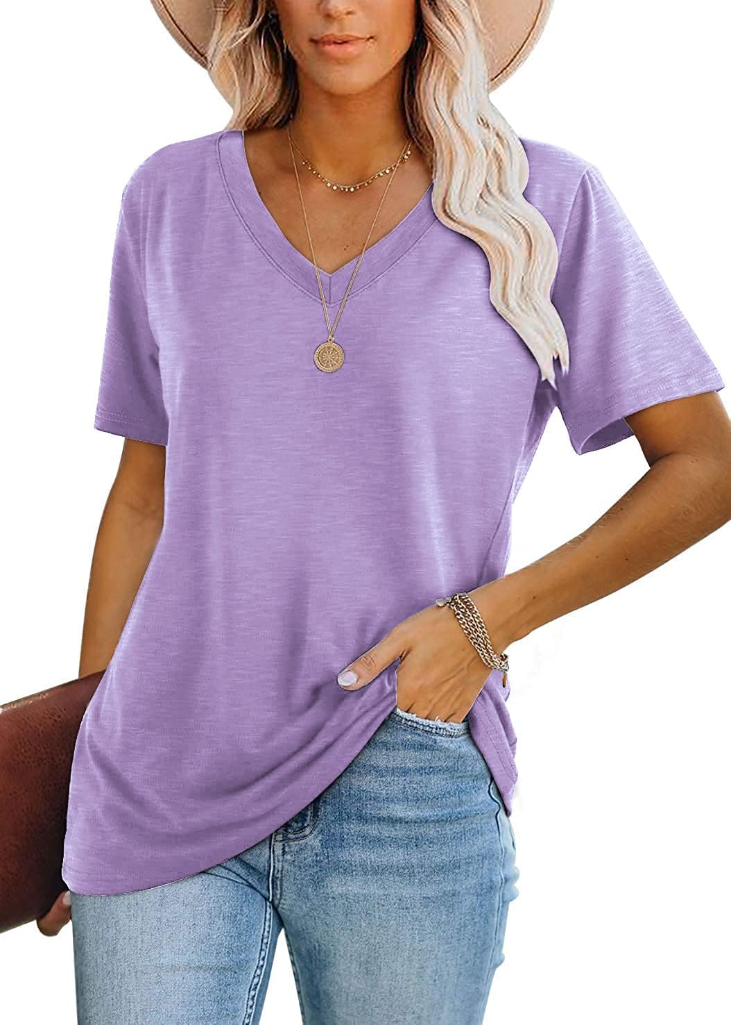 ✨Womens Tops Casual Basic T Shirt