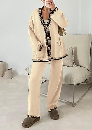 Women 2 Piece Knit Lounge Matching Set