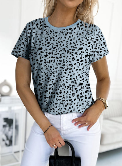 ✨Women's Polka Dot Print Short Sleeve T-Shirt