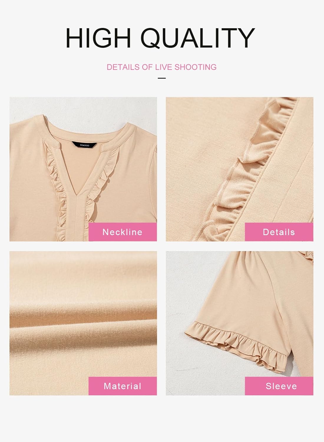 ✨Womens Dresses  V Neck Short Sleeve Casual A Line Flowy Swing Shift Dress