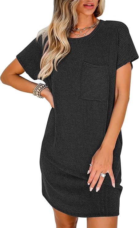 ✨Women‘s Casual Color Block Textured Dress