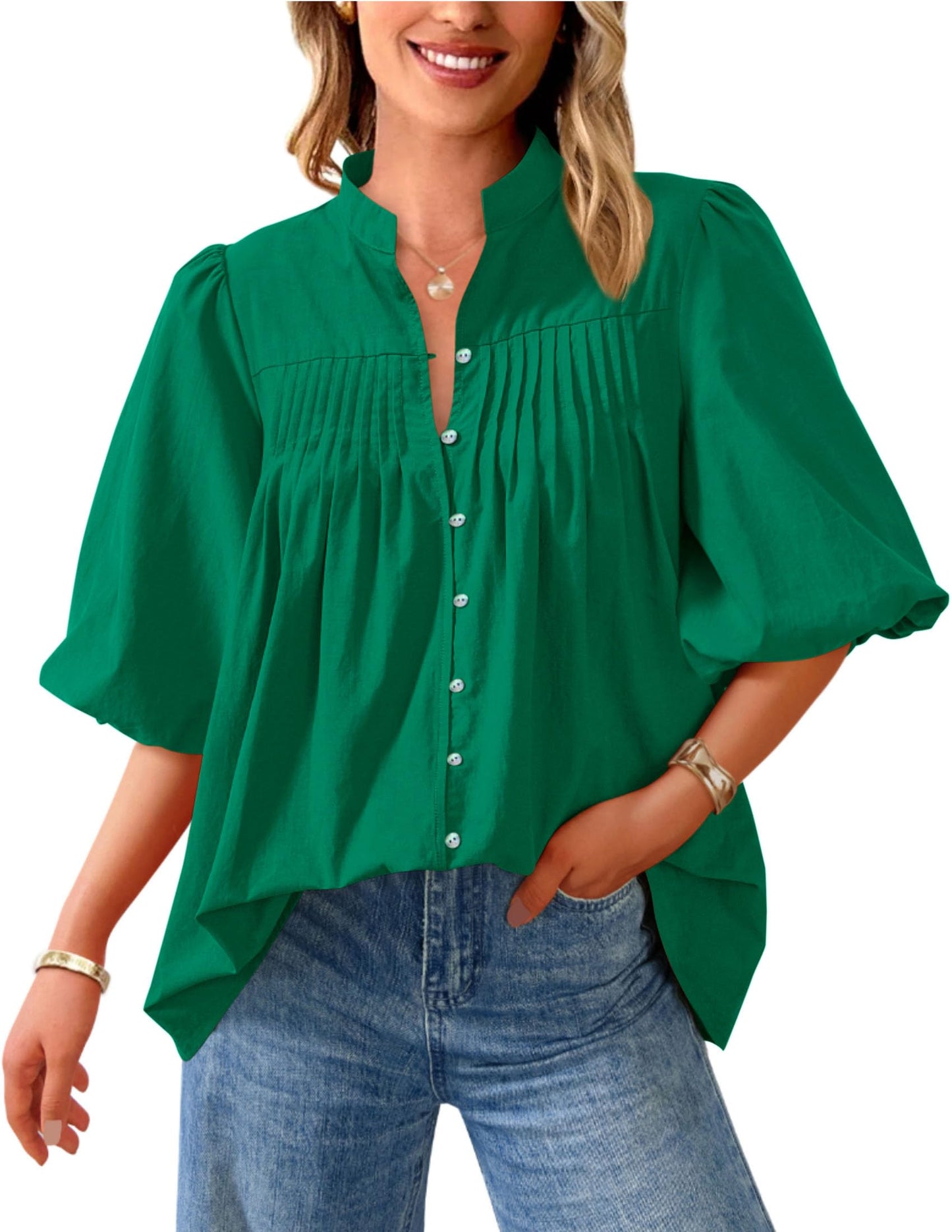 ✨Women's 2025 Summer Short Lantern Sleeve Tops