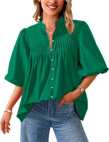 ✨Women's 2025 Summer Short Lantern Sleeve Tops