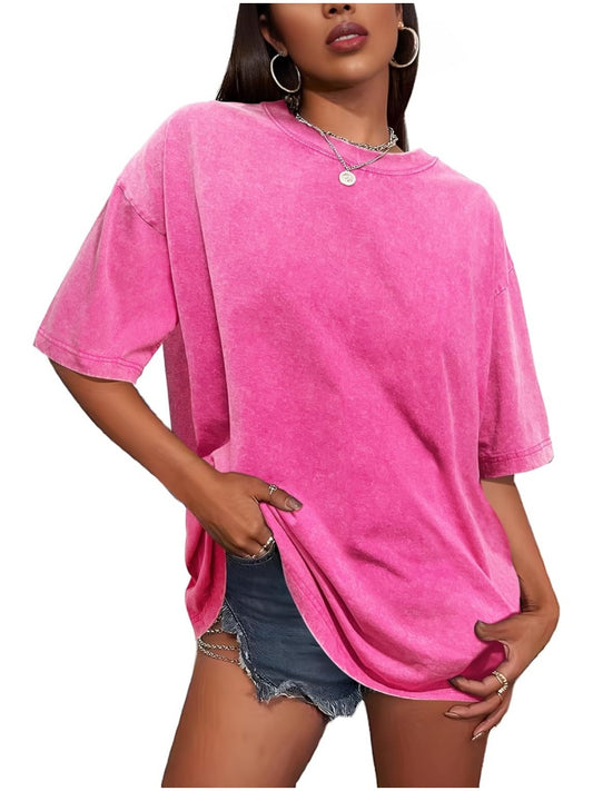 ⏰Hot Sale-Women's Vintage Baggy Grunge Wash Cotton Tees