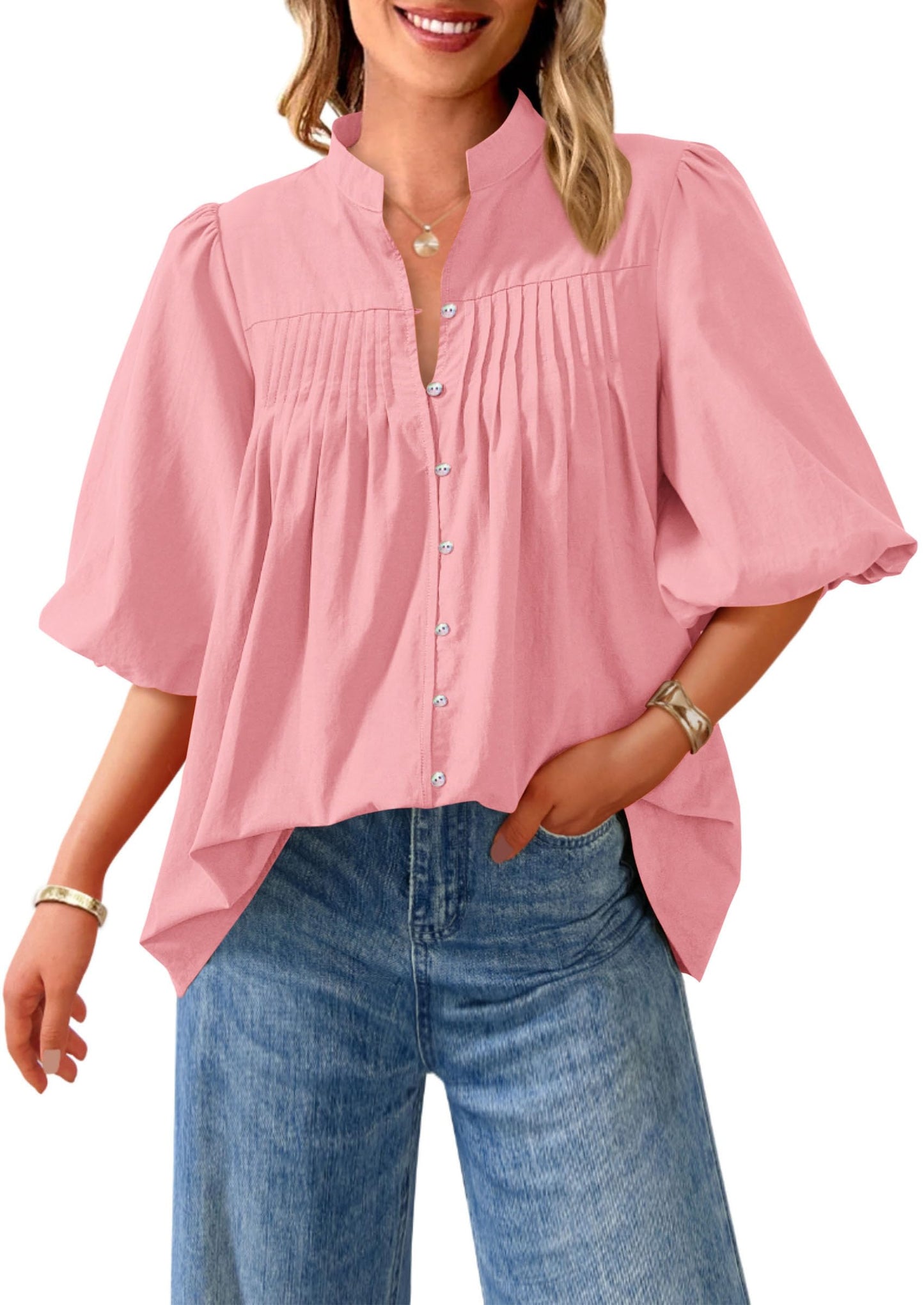 ✨Women's 2025 Summer Short Lantern Sleeve Tops