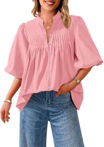 ✨Women's 2025 Summer Short Lantern Sleeve Tops