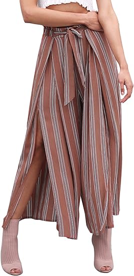 ⏰HOT SALE-Women's Striped Slit Wide Leg Pants(BUY 2 FREE SHIPPING)