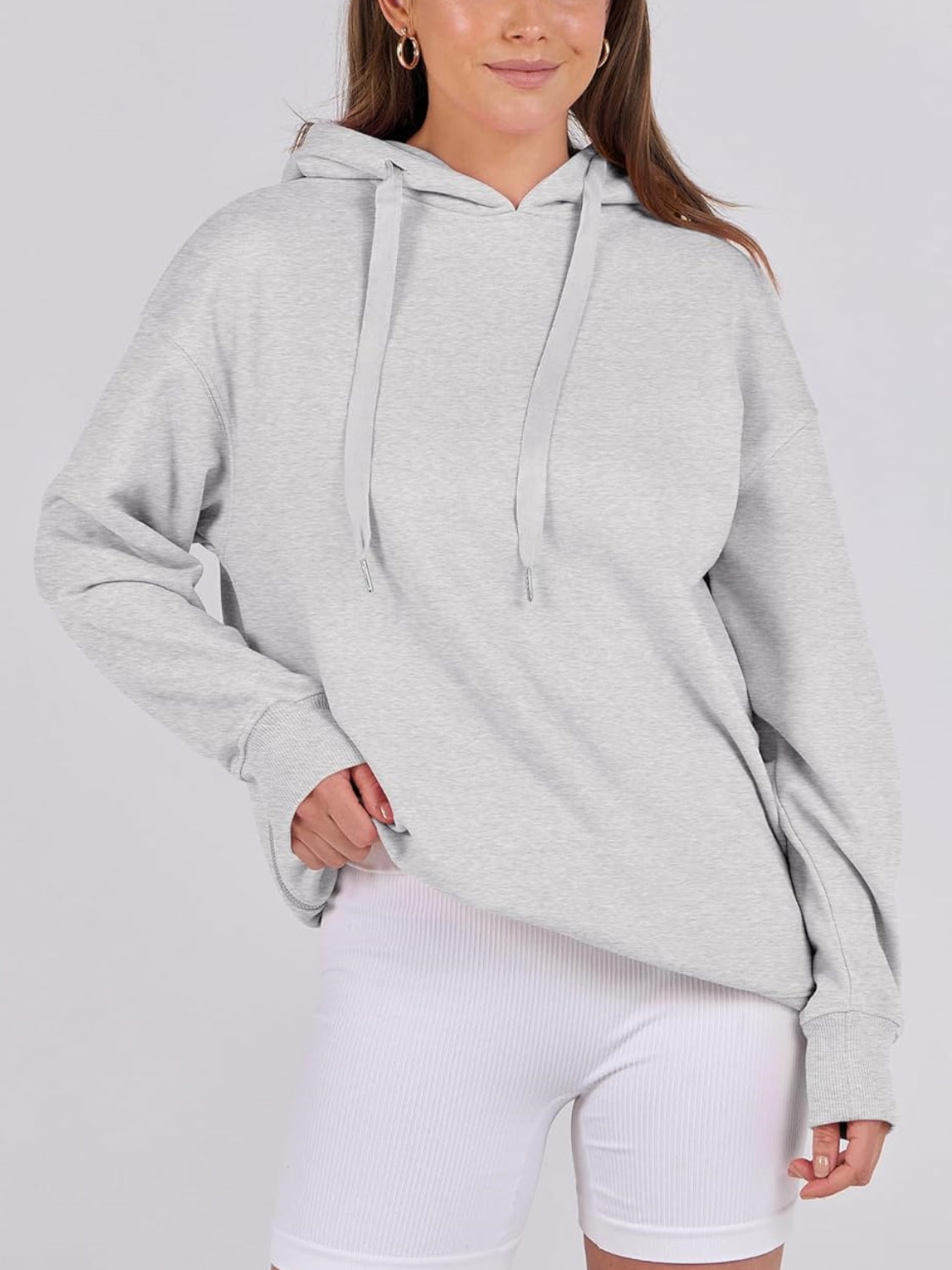 Women's Oversized Side Zip Pullover Hoodie