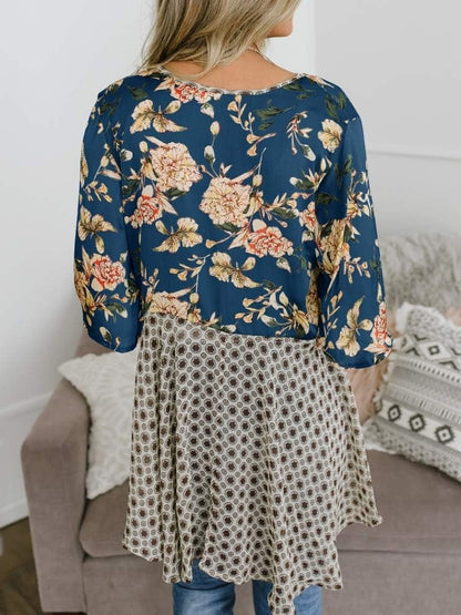 ⏰Hot Sale-Women's Floral Kimono Ruffle Sleeve Tie Cardigans Flowy Boho Loose Cover Ups