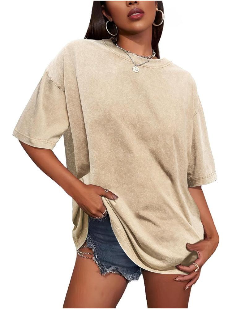 ⏰Hot Sale-Women's Vintage Baggy Grunge Wash Cotton Tees