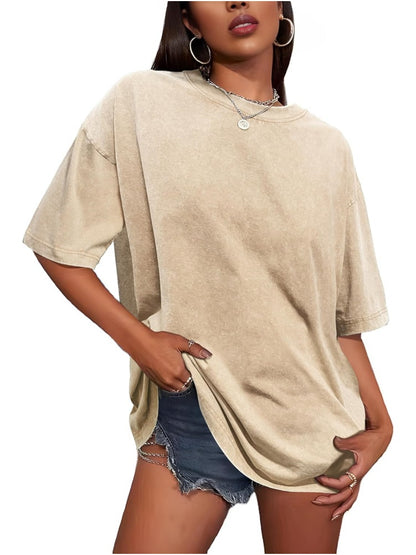 ⏰Hot Sale-Women's Vintage Baggy Grunge Wash Cotton Tees