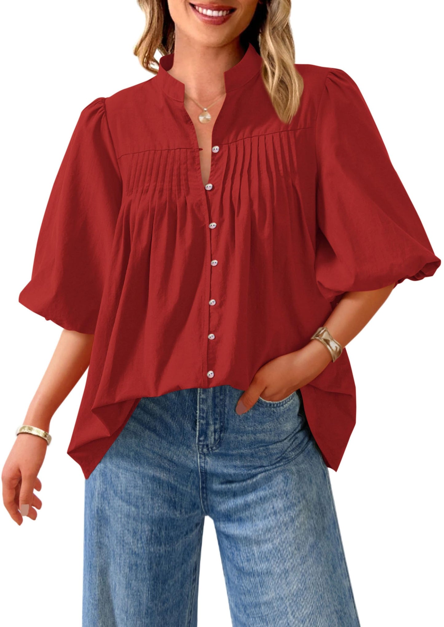 ✨Women's 2025 Summer Short Lantern Sleeve Tops