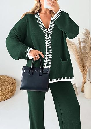 Women 2 Piece Knit Lounge Matching Set