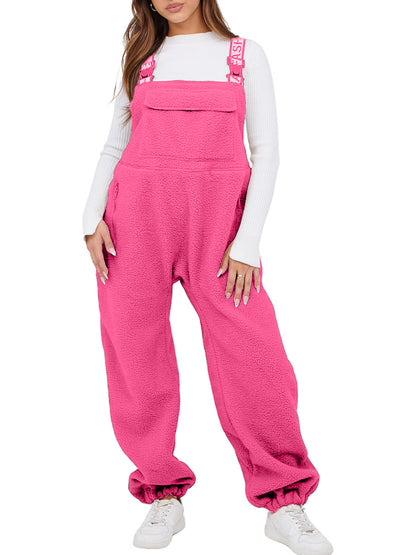 ✨Women's Fleece Warm Winter Casual Loose Jumpsuits