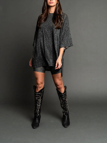 2 Piece Sets for Women Summer - Oversized T-Shirt and Biker Shorts Lounge Sets