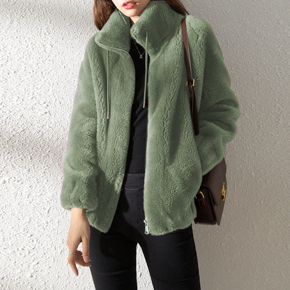 2022 Padded Coat Stand-collar Double-faced Fleece Jacket