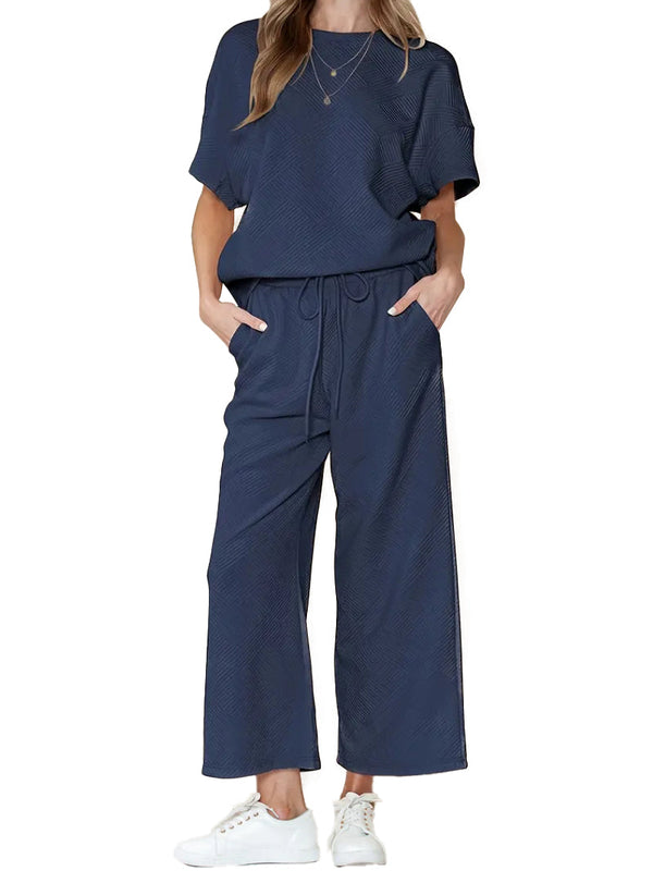 Womens Textured Luxury Lounge Set