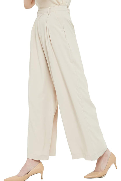 Women High Waist Casual Wide Leg Long Palazzo Pants Trousers (⏰ 30% OFF TODAY)