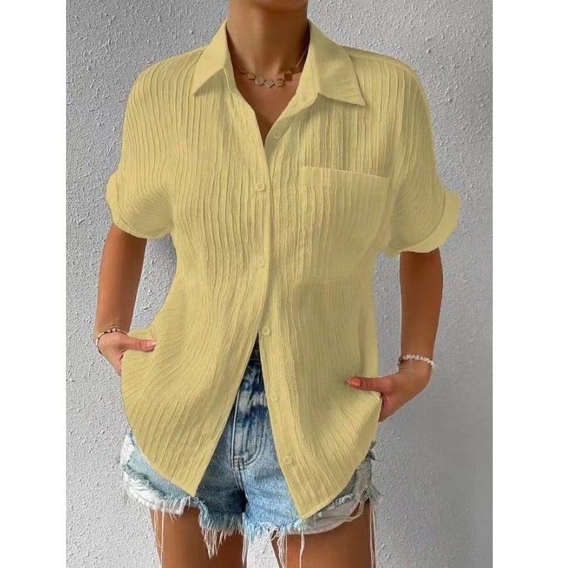 🔥(HOT SALE-49% OFF)Crew Neck Lace Casual Loose Shirt