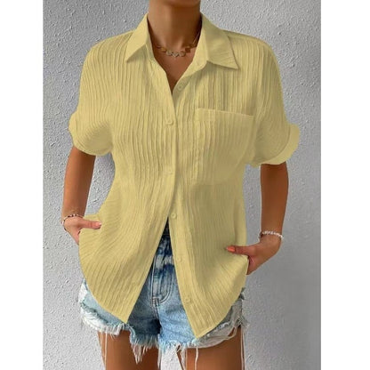 🔥(HOT SALE-49% OFF)Crew Neck Lace Casual Loose Shirt