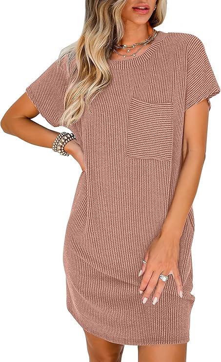✨Women‘s Casual Color Block Textured Dress